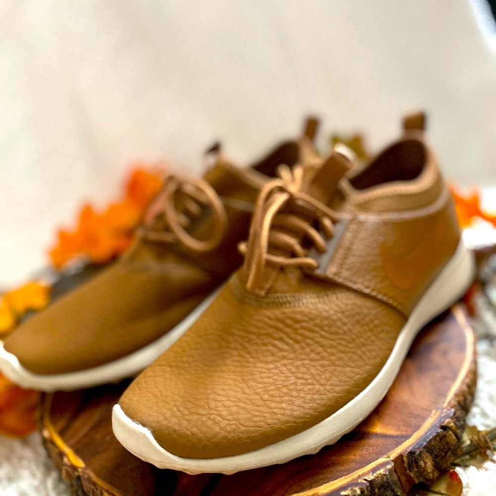 Tan Leather Nike sneakers